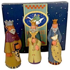 WillieRaye Studio Three 3 Wise men King christmas navitity set holiday vintage